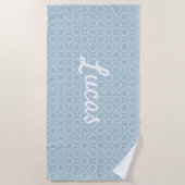 Serviette De Plage Nom personnalisé Tranquil Ocean Bubbles (Devant)