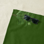 Serviette De Plage Nom personnalisé TROPICAL Hawaii Palm Tree (En situation)