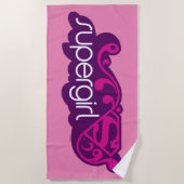 Serviette De Plage Nom Super Supergirl et Bouclier S (Devant)