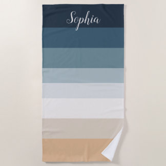 Serviette De Plage Nom sur mesure Gradient Beach Towne - Marine to Go