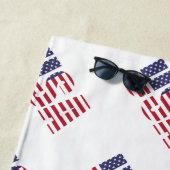 Serviette De Plage Nom, USA American Flag Stars & Stripes, Pool - (En situation)