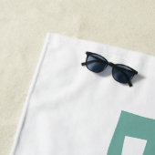 Serviette de plage nommée faite sur commande (En situation)