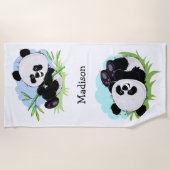 Serviette de plage nommée faite sur commande de (Devant)