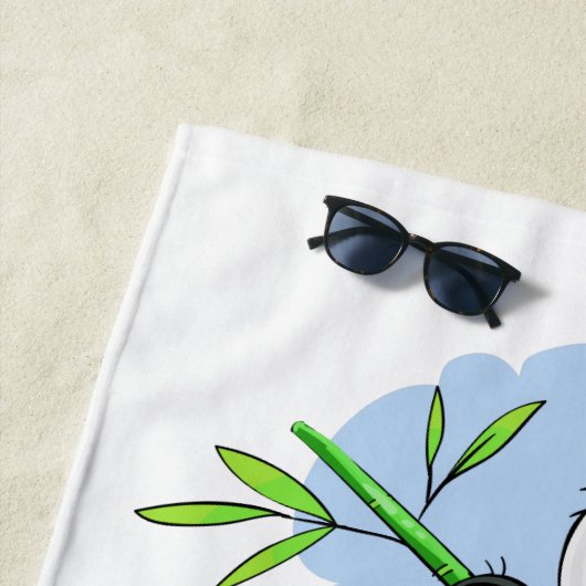 Serviette de plage nommée faite sur commande de (En situation)