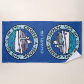 Serviette de plage nommée faite sur commande de (Devant)