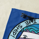 Serviette de plage nommée faite sur commande de (En situation)