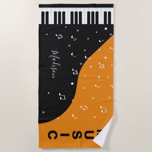 Serviette de plage nommée faite sur commande de (Devant)