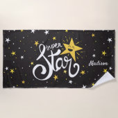 Serviette de plage nommée faite sur commande de (Devant)