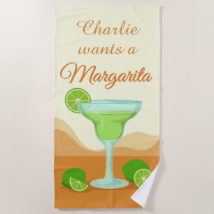 Serviette de plage nommée faite sur commande de