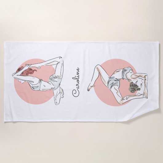 Serviette de plage nommée faite sur commande de (Devant)