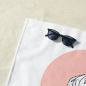 Serviette de plage nommée faite sur commande de (En situation)