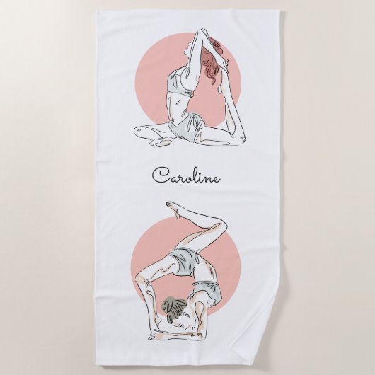 Serviette de plage nommée faite sur commande de (Devant)