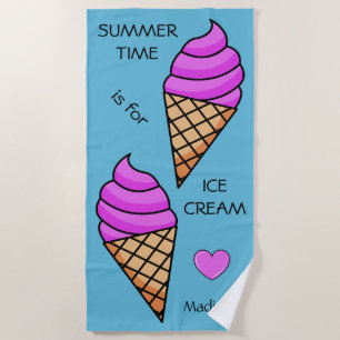 Serviette de plage nommée faite sur commande de