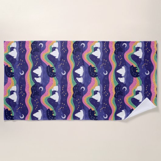 Serviette de plage Northern Lights (Devant)