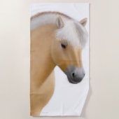 Serviette de plage norvégienne d'art de cheval de (Devant)