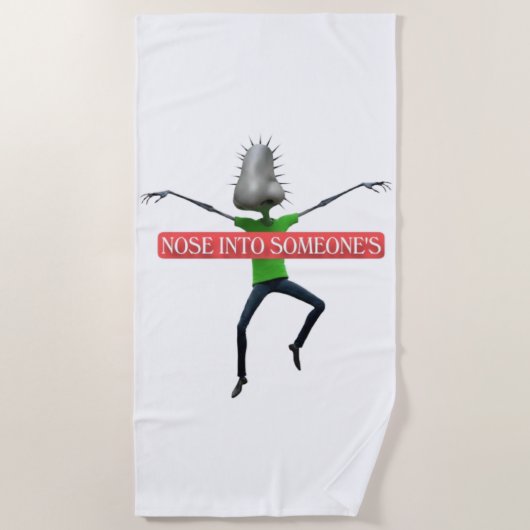 Serviette De Plage Nosey business (Devant)