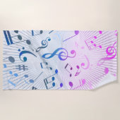 Serviette De Plage Notes de musique (Devant)