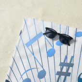 Serviette De Plage Notes de musique (En situation)