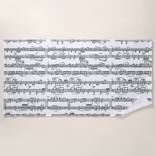 Serviette De Plage notes musicales (Devant)
