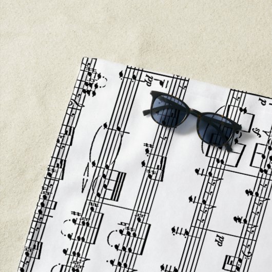Serviette De Plage notes musicales (En situation)