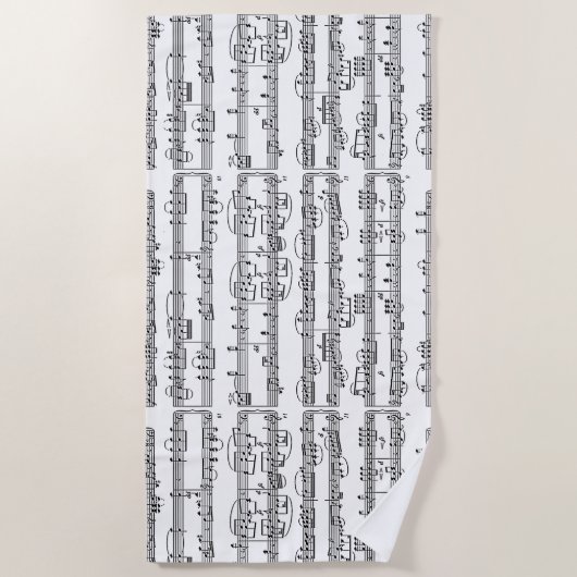 Serviette De Plage notes musicales (Devant)