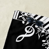 Serviette De Plage Notes musicales et clés brouillées personnalisées (En situation)