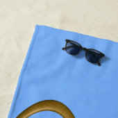 Serviette De Plage Nounours Bleu (En situation)