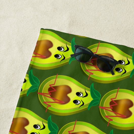 Serviette De Plage nourriture à base d'avocat (En situation)