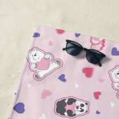 Serviette De Plage Nous les ours nus - Valentine Hearts Motif (En situation)