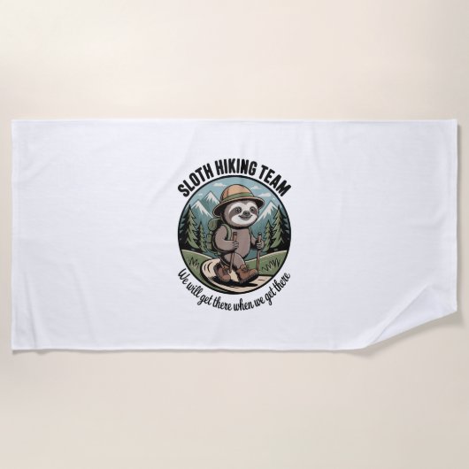 Serviette De Plage Nous Y Arriverons Finalement Sloth Hiker (Devant)