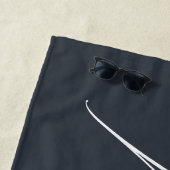 Serviette De Plage Nouveaux mariés gris foncé M. Nom Lune de miel per (En situation)