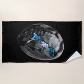 SERVIETTE DE PLAGE NOUVELLE-ZÉLANDE KIWI MAP PAUA SHELL (Devant)