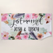 Serviette De Plage Nouvellement Mariés, Accessoires de Mariage, Acces (Devant)