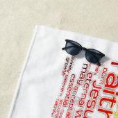 Serviette De Plage Nuage de mots chrétiens (En situation)