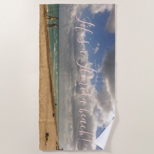 Serviette De Plage Nuages à Hollywood Beach (Devant)