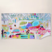 Serviette De Plage Nuages Abstraits (Devant)