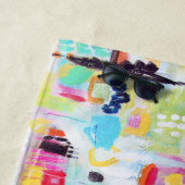 Serviette De Plage Nuages Abstraits (En situation)