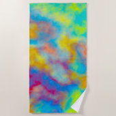 Serviette De Plage Nuages colorés (Devant)