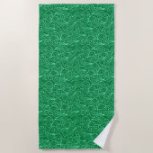 Serviette De Plage Nuages japonais Vintages, Jade Green (Devant)