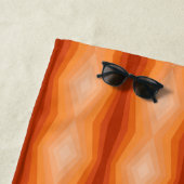 Serviette De Plage Nuances D'Art Abstrait Géométrique Orange (En situation)