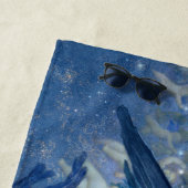 Serviette De Plage Nuit avec son Train des Etoiles (Ange avec Cherubs (En situation)