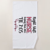 Serviette De Plage Nuit Shift Nurse Week Nuit Shift Nurse Funny (Devant)
