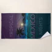 Serviette De Plage Nuit sur la plage de Mexico (Devant)