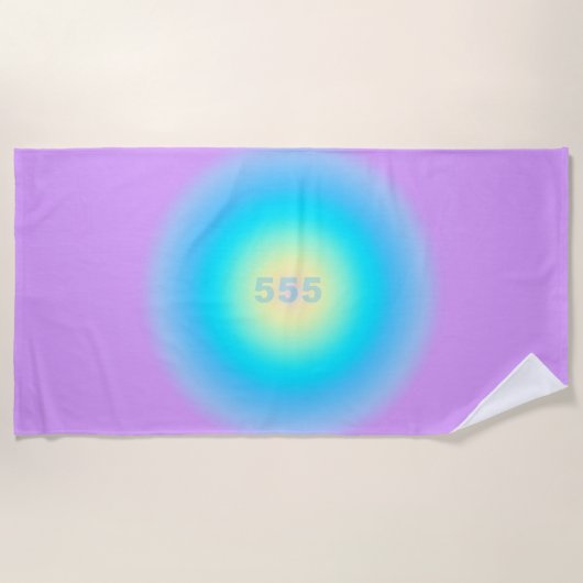 Serviette De Plage Numéros d'ange 555 - Nouveaux débuts (Devant)