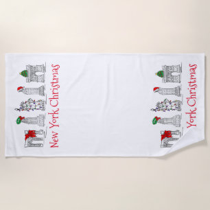 Serviette De Plage NYC New York City Noël Noël Noël Noël Noël