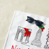 Serviette De Plage NYC New York City Noël Noël Noël Noël Noël (En situation)