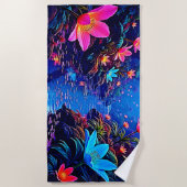 Serviette De Plage Oasis de la jungle éthérée (Devant)