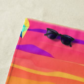 Serviette De Plage Oasis tropicale du coucher de soleil (En situation)