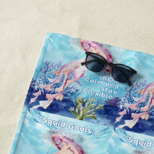 Serviette De Plage Objectifs du calmar (En situation)