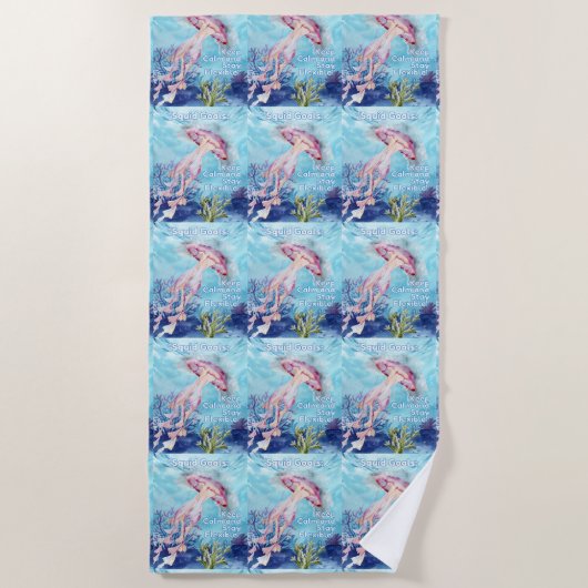 Serviette De Plage Objectifs du calmar (Devant)